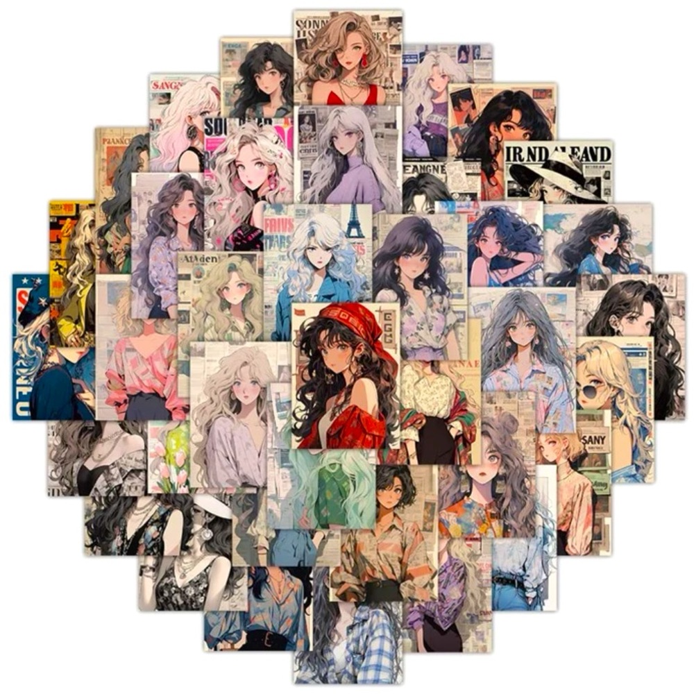 🀄️Vintage Girl Sticker Set🀄️